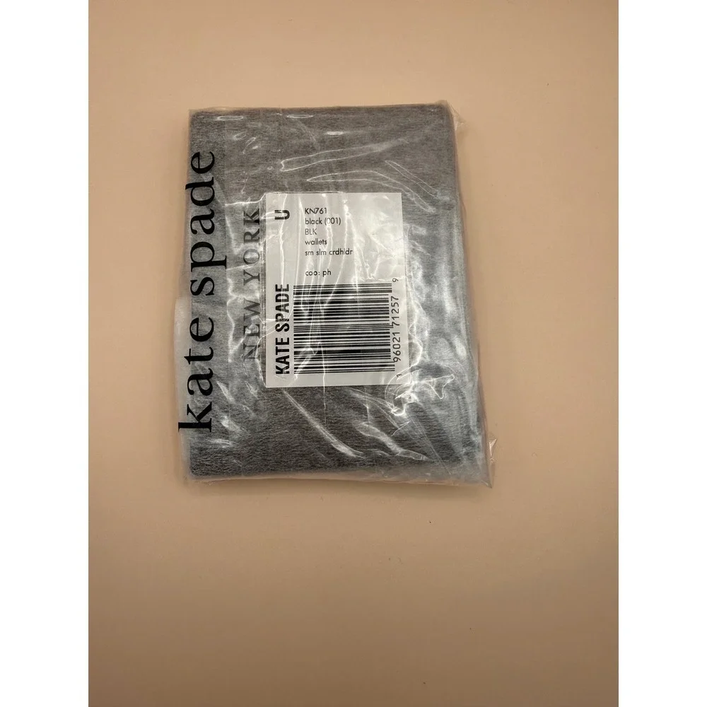 Kate Spade New York Spade Flower Slim Card Holder Black KN761‎ New